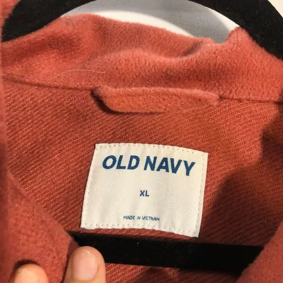 Auburn Burnt Orange Rust Flannel Wool Blend Chore Coat Shirt Jacket XL - Picture 3 of 7